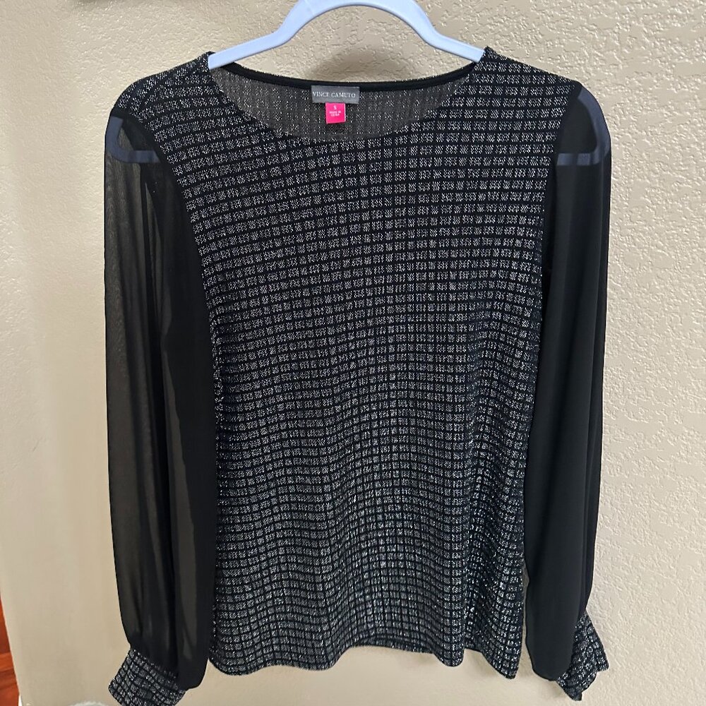 Black and silver blouse